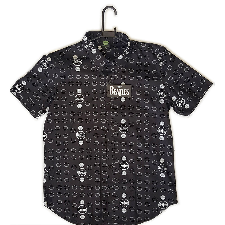 The Beatles - Drums and Apples - Black Casual Button Down Shirt