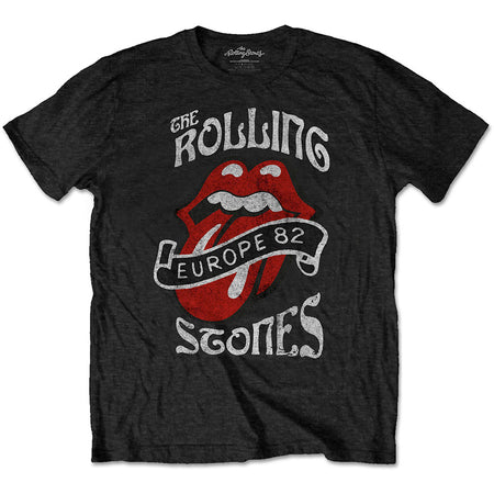The Rolling Stones - Europe 82 - Black  t-shirt