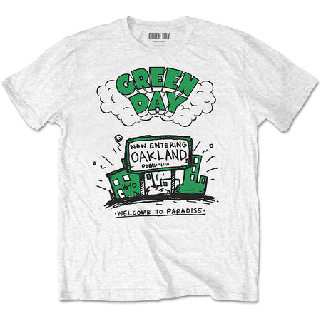 Green Day. - Welcome To Paradise - White T-shirt