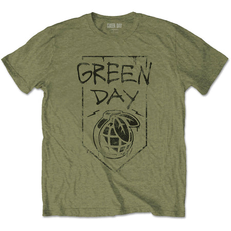 Green Day. - Organic Grenade - Military Green T-shirt