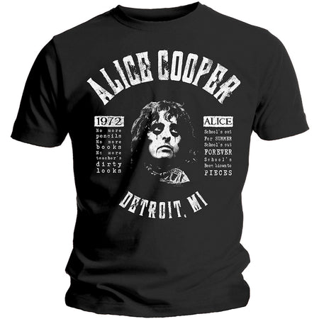 Alice Cooper - School's Out Lyrics - Black  t-shirt