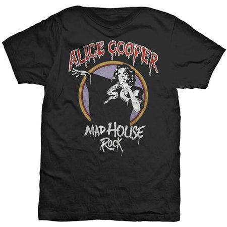 Alice Cooper - Mad House Rock - Black  t-shirt