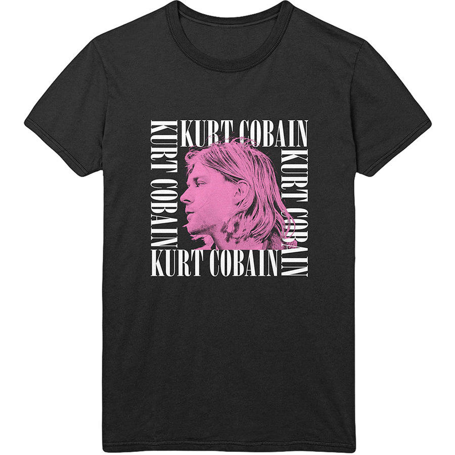 Nirvana - Kurt Cobain-Head Pic Frame - Black t-shirt