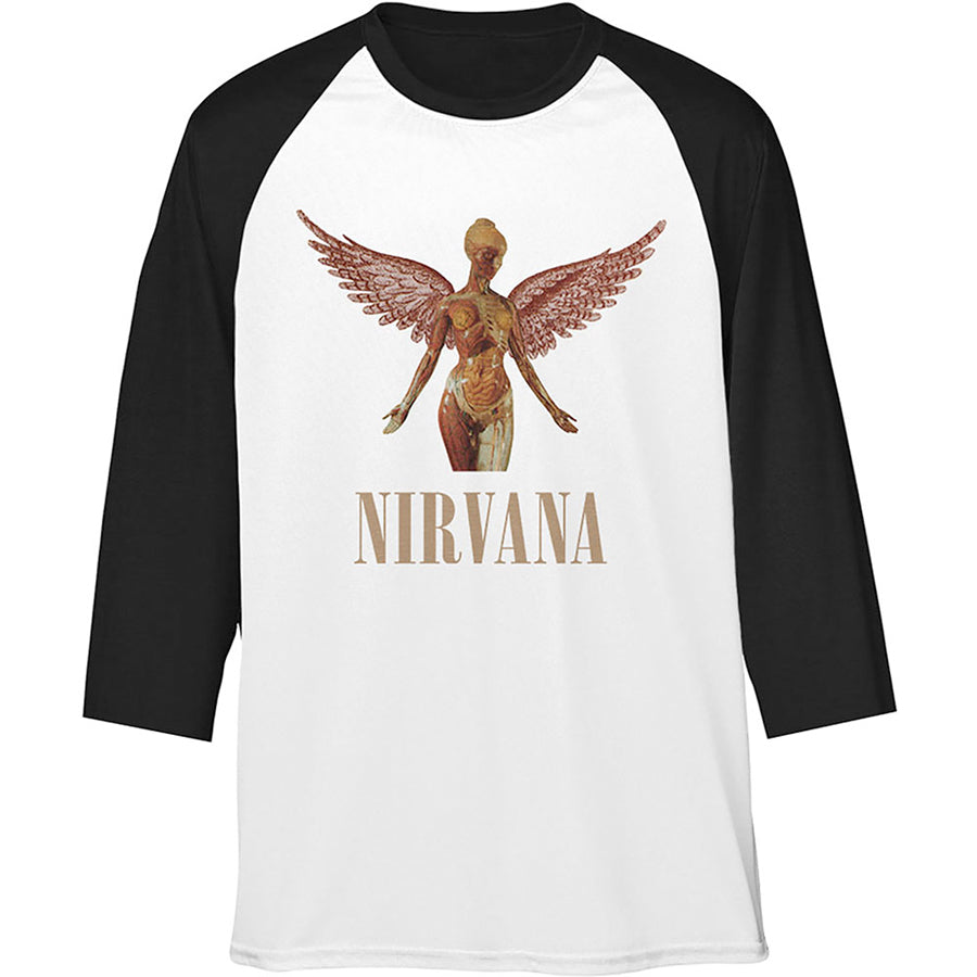 Nirvana - Kurt Cobain-Triangle In Utero - Raglan Baseball Jersey t-shirt