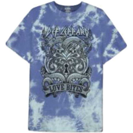 Def Leppard - Love Bites - Dip Dye Blue t-shirt