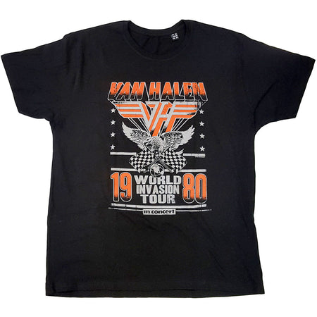 Van Halen - 1980 Invasion Tour - Black T-shirt