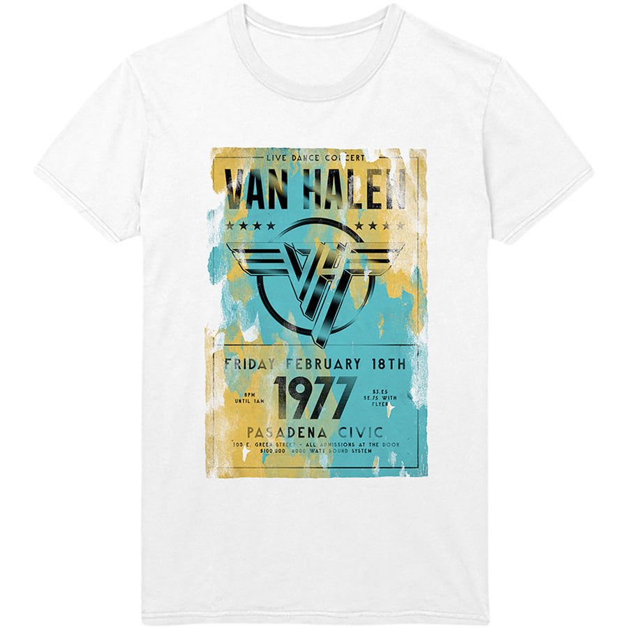 Van Halen - Pasadena 77 - White T-shirt