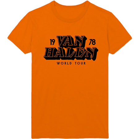 Van Halen - World Tour 1978 - Orange T-shirt