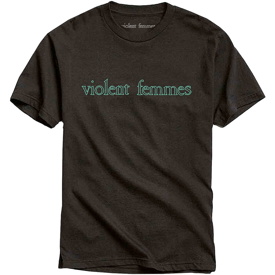 Violent Femmes - Green Vintage Logo - Black T-shirt