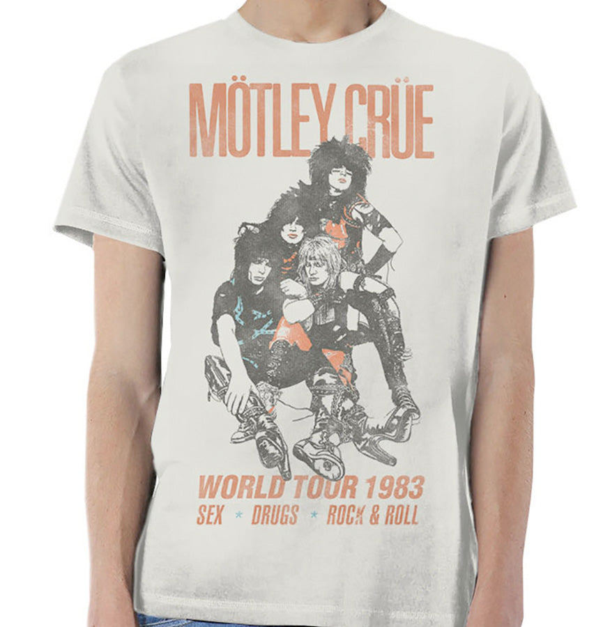 Motley Crue -  World Tour Vintage - White t-shirt