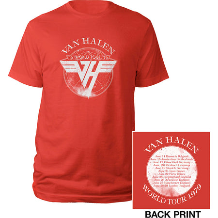 Van Halen - 1979 Tour - Red T-shirt