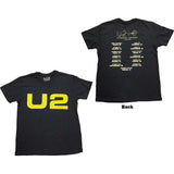 U2 - Logo 2018 Tour w/ backprint-Limited Edition Tour stock - Black T-shirt