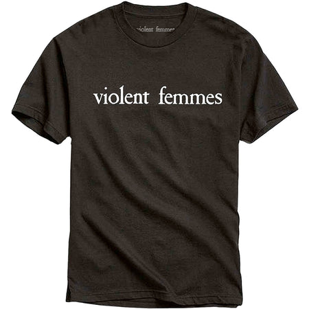 Violent Femmes - White Vintage Logo - Black T-shirt