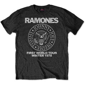 The Ramones - First World Tour 1978 - Black  T-shirt