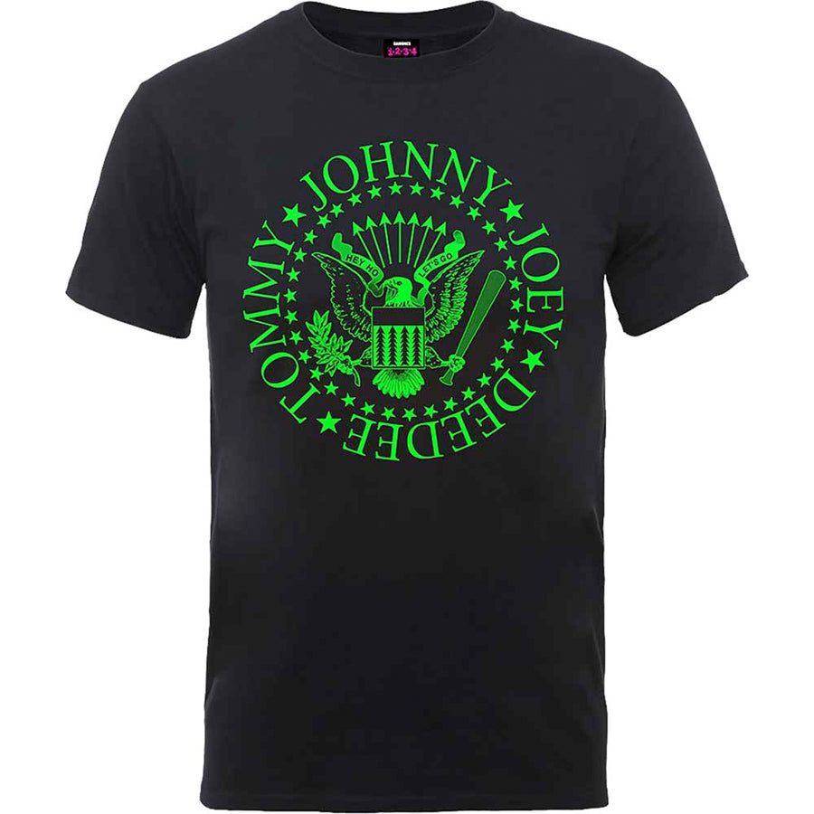 The Ramones - Green Seal - Black  T-shirt