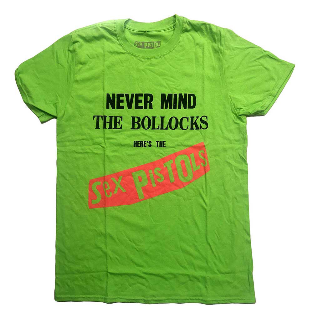 Sex Pistols - Never Mind The Bollocks Original Album Cover - Green T-shirt