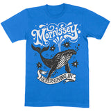 Morrissey - Never Give In-Whale - Blue T-shirt