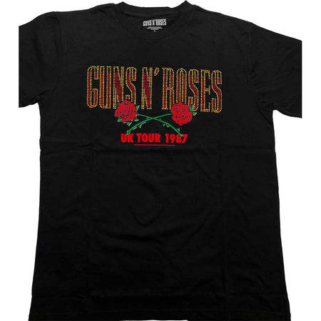 Guns N Roses - 87 Tour-Diamante - Black T-shirt