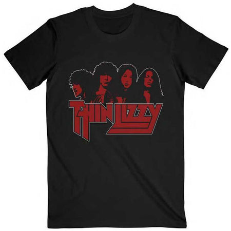 Thin Lizzy - Band Photo Logo - Black T-shirt