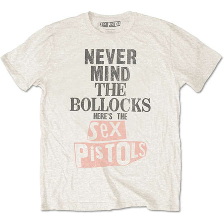 Sex Pistols - Never Mind The Bollocks-Distressed - Natural T-shirt