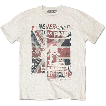 Sex Pistols - 100 Club-Never Mind The Sex Pistols - Natural T-shirt
