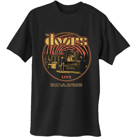 The Doors - 68 Retro Circle - Black t-shirt