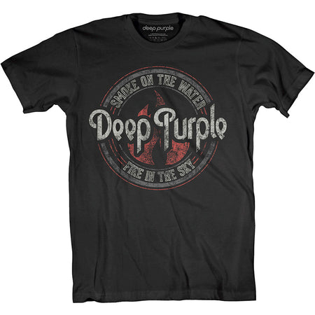 Deep Purple - Smoke Circle - Black t-shirt