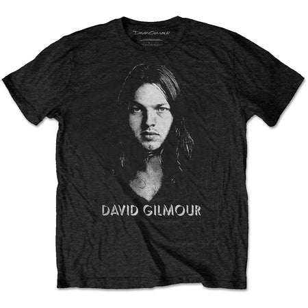 Pink Floyd - David Gilmour-Half Tone Face - Black T-shirt