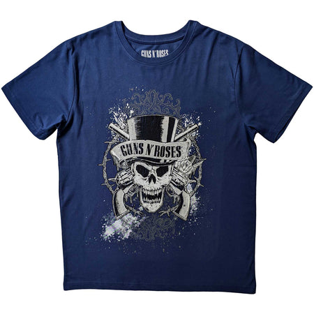 Guns N Roses - Faded Skull - Blue t-shirt