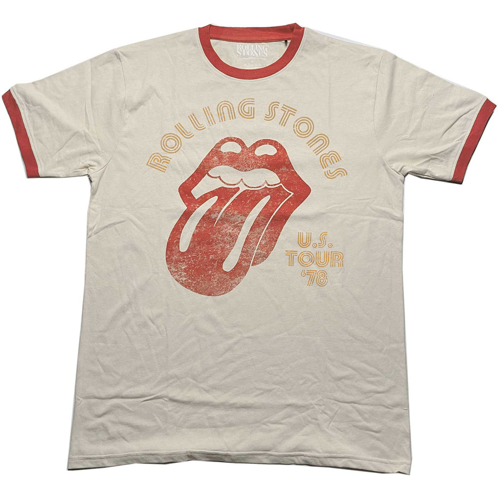 Rolling Stones - US Tour '78 - White Ringer t-shirt – burning airlines