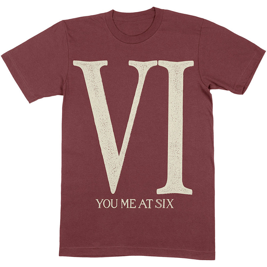 You Me At Six - Roman VI - Maroon Red t-shirt