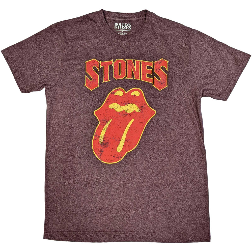 Rolling Stones - Gothic Text - Brown  t-shirt