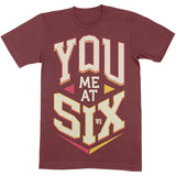 You Me At Six - Cube - Maroon Red t-shirt