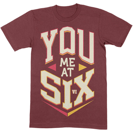 You Me At Six - Cube - Maroon Red t-shirt