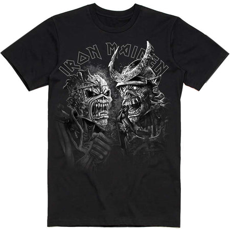 Iron Maiden - Senjutsu Large Grayscale Heads - Black T-shirt