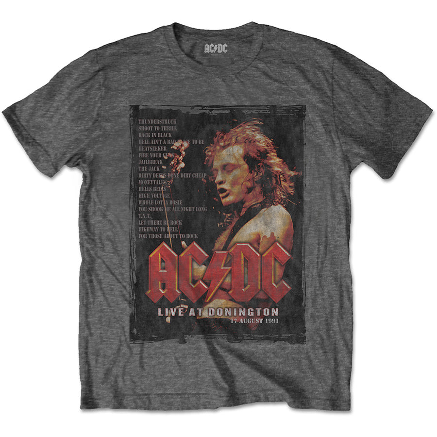 AC/DC - Donnington Set - Charcoal Grey T-shirt – burning airlines