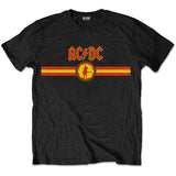 AC/DC - Logo & Stripe - Black T-shirt