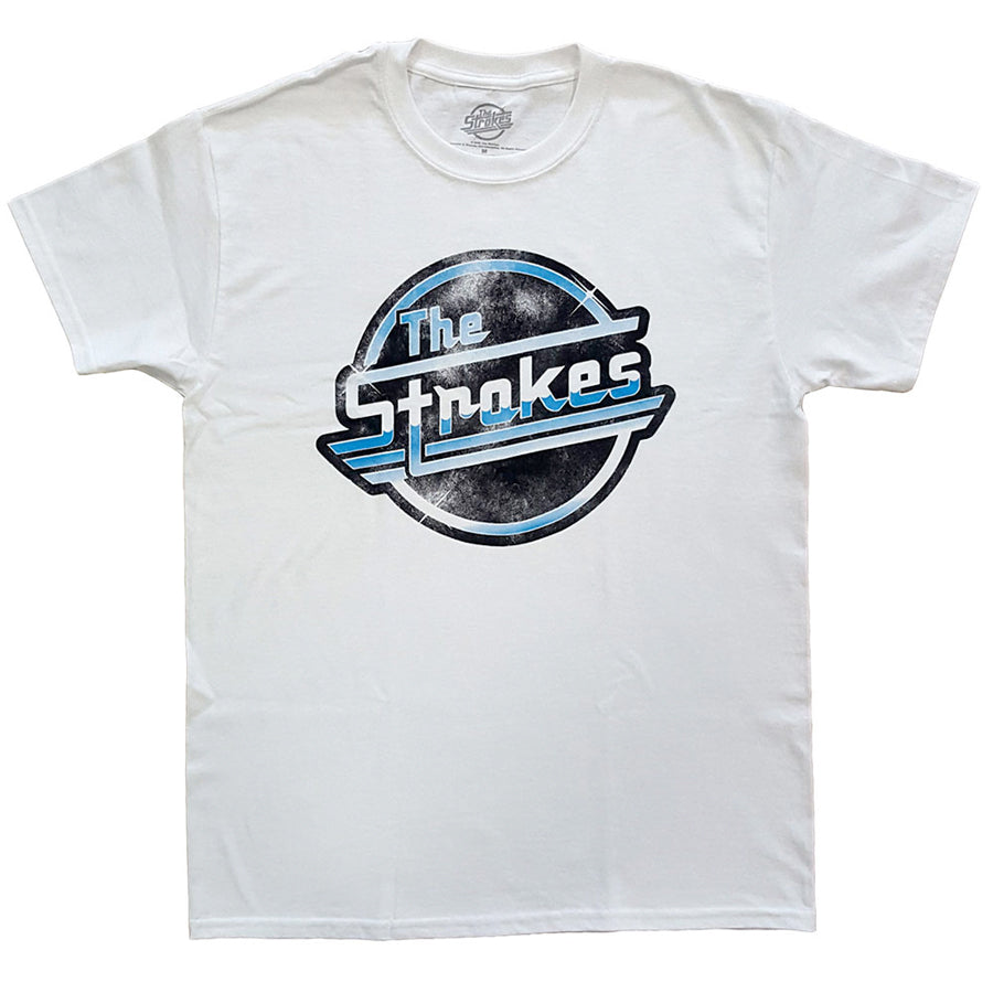 The Strokes - Distressed OG Magna - White t-shirt – burning airlines