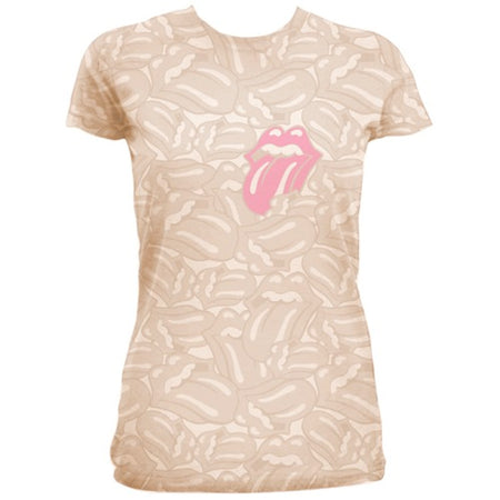 The Rolling Stones - Tongues All Over - Ladies Sand T-shirt