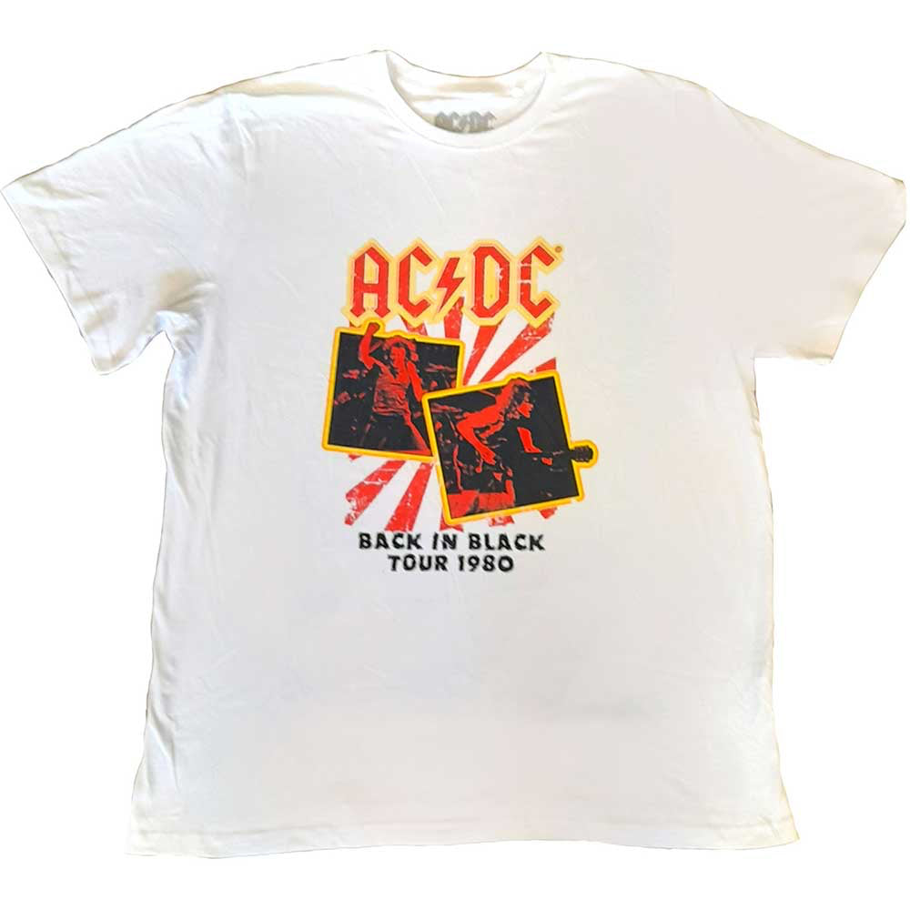 AC/DC - Back In Black Tour 1980 - PLUS SIZES White t-shirt