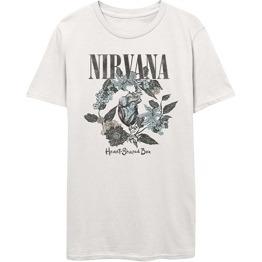 Nirvana - Kurt Cobain-Heart Shaped Box - White t-shirt