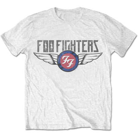 Foo Fighters - Flash Wings - PLUS SIZES White t-shirt