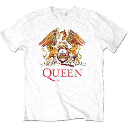 Queen - Classic Crest - PLUS SIZES White t-shirt
