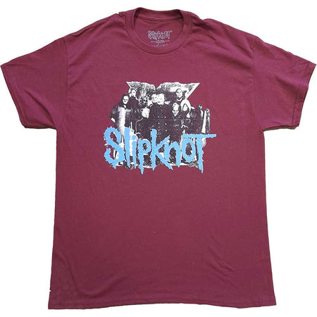 Slipknot - Goat Logo Demon with Backprint - Maroon t-shirt