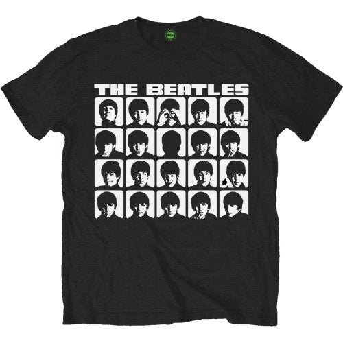 The Beatles - Hard Day's Night Faces Mono - Black t-shirt