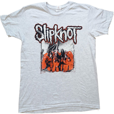 Slipknot - Self-Titled with Barcode Backprint - Grey  t-shirt