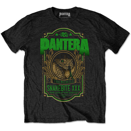 Pantera - Snakebite XXX Label  - Black T-shirt