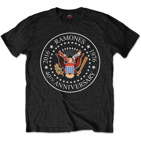 The Ramones - 40th Anniversary Seal - Black T-shirt