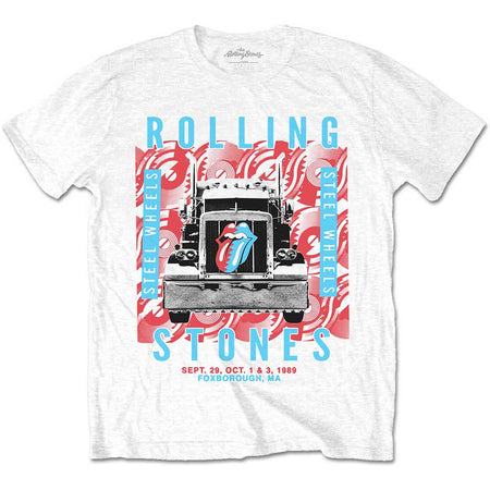 The Rolling Stones - Steel Wheels - White  T-shirt