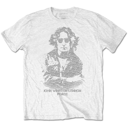 John Lennon - Peace - White  T-shirt